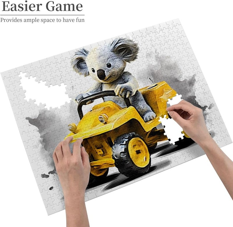 كوالا يتعلم القيادة 500 قطعة لغز للأشخاص البالغين ديكور المنزل 20.4 × 15 بوصة - Image 3